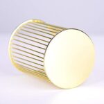 Gold Metal Pen Holder for Desk, Makeup Brushes Cup, Pencil Holders, Office&Home Organizer - Image 2