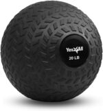 Yes4All Upgraded Fitness Slam Medicine Ball 20lbs for Exercise, Strength, Power Workout | Workout Ball | Weighted Ball | Exercise Ball | Black