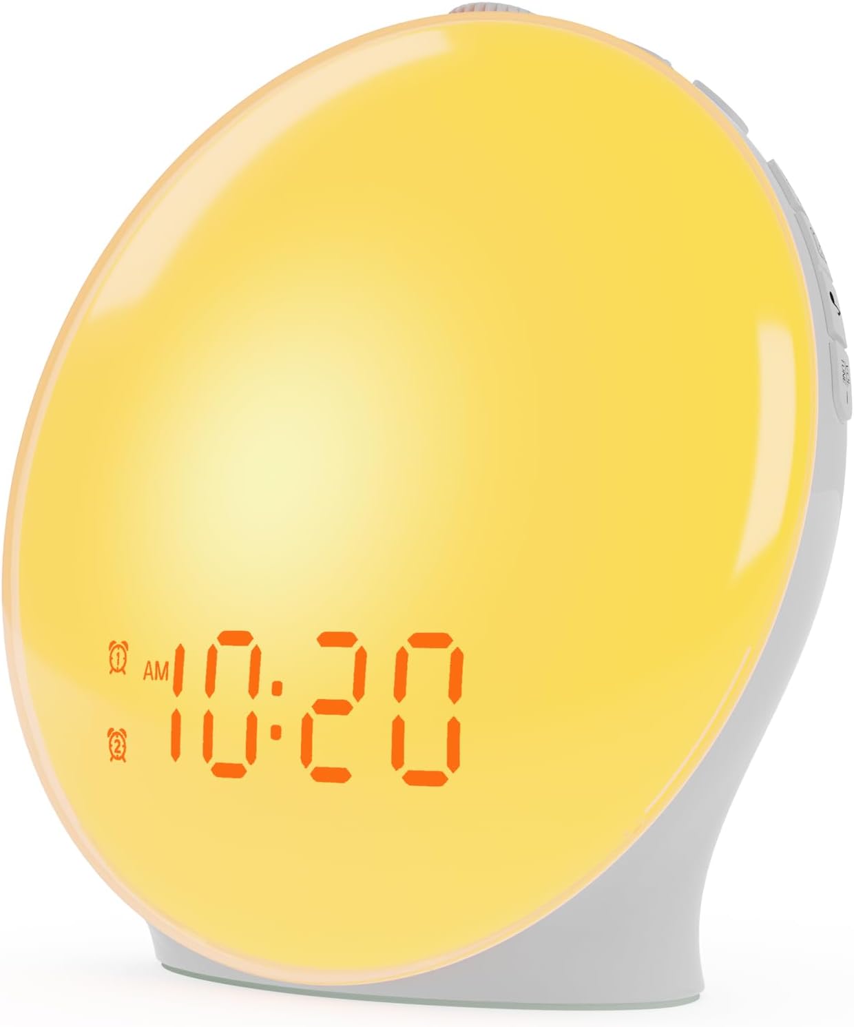 Wake Up Light Sunrise Alarm Clock for Kids, Heavy Sleepers, Bedroom, with Sunrise Simulation, Fall Asleep, Dual Alarms, FM Radio, Snooze, Nightlight, Colorful Lights, 7 Natural Sounds, Ideal for Gift
