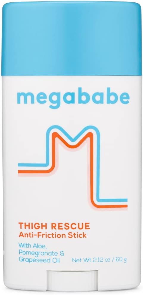 Megababe Thigh Rescue Anti-Chafe Stick | Prevents Skin Chafe & Irritation | Thighs, Arms, Bra-Lines & More | 2.12 oz