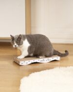 Poils bebe Cat Scratcher, Cardboard Reversible Cat Scratching Pad Large Wide Corrugated Modern Sofa Bed with Catnip (Pack of 4) - Image 3