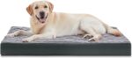 INVENHO Dog Bed for Extra Large Dogs, Soft Plush Orthopedic Dog Bed, Waterproof Dog Crate Bed with Removable Cover and Nonskid Bottom, Egg Crate Foam Pet Bed Mat, Machine Washable (44"x32"x3")