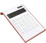 Rose Gold Calculator, UPIHO Rose Gold Pink Office Supplies and Accessories, 10 Digits Solar Battery Basic Office Calculator, Desktop Calculator with Large LCD Display, Gifts for Coworkers