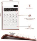 Rose Gold Calculator, UPIHO Rose Gold Pink Office Supplies and Accessories, 10 Digits Solar Battery Basic Office Calculator, Desktop Calculator with Large LCD Display, Gifts for Coworkers - Image 2