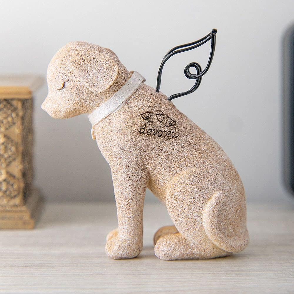 61Jil6aBf8L._AC_SL1000_.jpg iHeartDogs Dog Memorial Devoted Dog Angel Figurine - Dog Statue Pet Memorial Gifts - Image 1