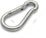 sprookber Stainless Steel Spring Snap Hook Carabiner - 304 Stainless Steel Clips, Set of 6 - Image 2