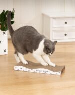Poils bebe Cat Scratcher, Cardboard Reversible Cat Scratching Pad Large Wide Corrugated Modern Sofa Bed with Catnip (Pack of 4) - Image 2