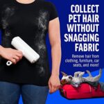 Chom Chom Roller Pet Hair Remover - ChomChom Reusable Cat and Dog Hair Remover for Furniture, Couch, Carpet, Clothing or Bedding - Portable, Multi-Surface Lint Roller and Fur Removal Tool - Image 3