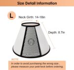 Juvielich Soft Dog Cone Collar for Medium Large Dogs Comfy Cones to Stop Licking Protective Collar for Dog After Surgery Anti-Bite Lick, Adjustable Recovery Elizabethan Dog Collar 1 Pcs(Neck:14-18in) - Image 2