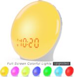 Wake Up Light Sunrise Alarm Clock for Kids, Heavy Sleepers, Bedroom, with Sunrise Simulation, Fall Asleep, Dual Alarms, FM Radio, Snooze, Nightlight, Colorful Lights, 7 Natural Sounds, Ideal for Gift - Image 2