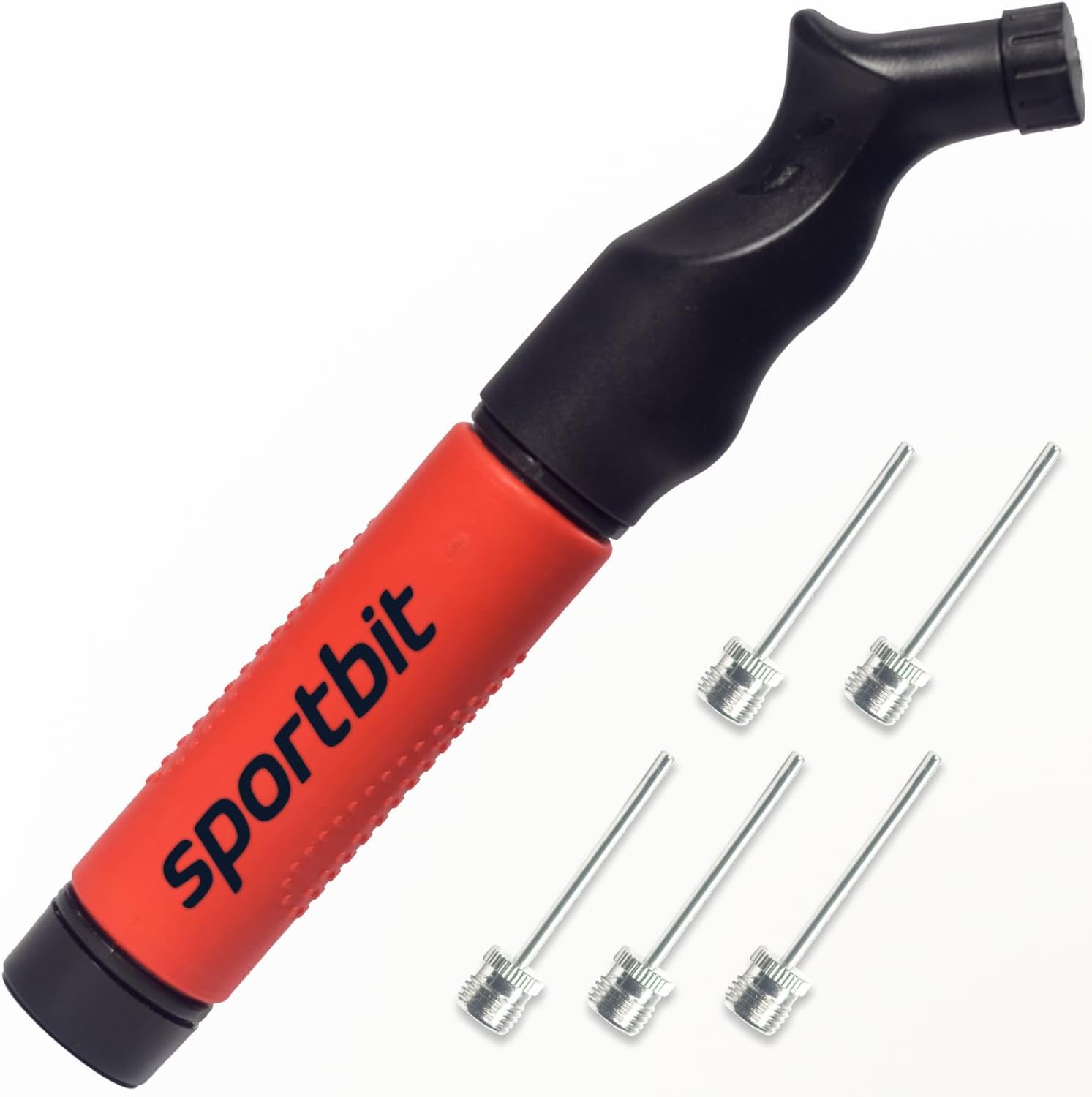 61gET2Kv1BL._AC_SL1500_.jpg SPORTBIT Ball Pump with 5 Needles - Push & Pull Inflating System - Great for All Sports Balls - Volleyball Pump, Basketball Inflator, Football & Soccer Ball Air Pump - Goes with Needles Set - Image 1