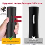 SCHACHUP Electric Wine Bottle Opener,Automatic Wine Opener Set,Wine Corkscrew with Wine Vacuum stopper, Wine Aerator Pourer and Foil Cutter Set for Home Kitchen Party Bar Wedding, gift in Black - Image 3