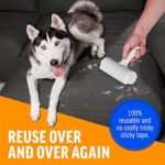 Chom Chom Roller Pet Hair Remover - ChomChom Reusable Cat and Dog Hair Remover for Furniture, Couch, Carpet, Clothing or Bedding - Portable, Multi-Surface Lint Roller and Fur Removal Tool - Image 2