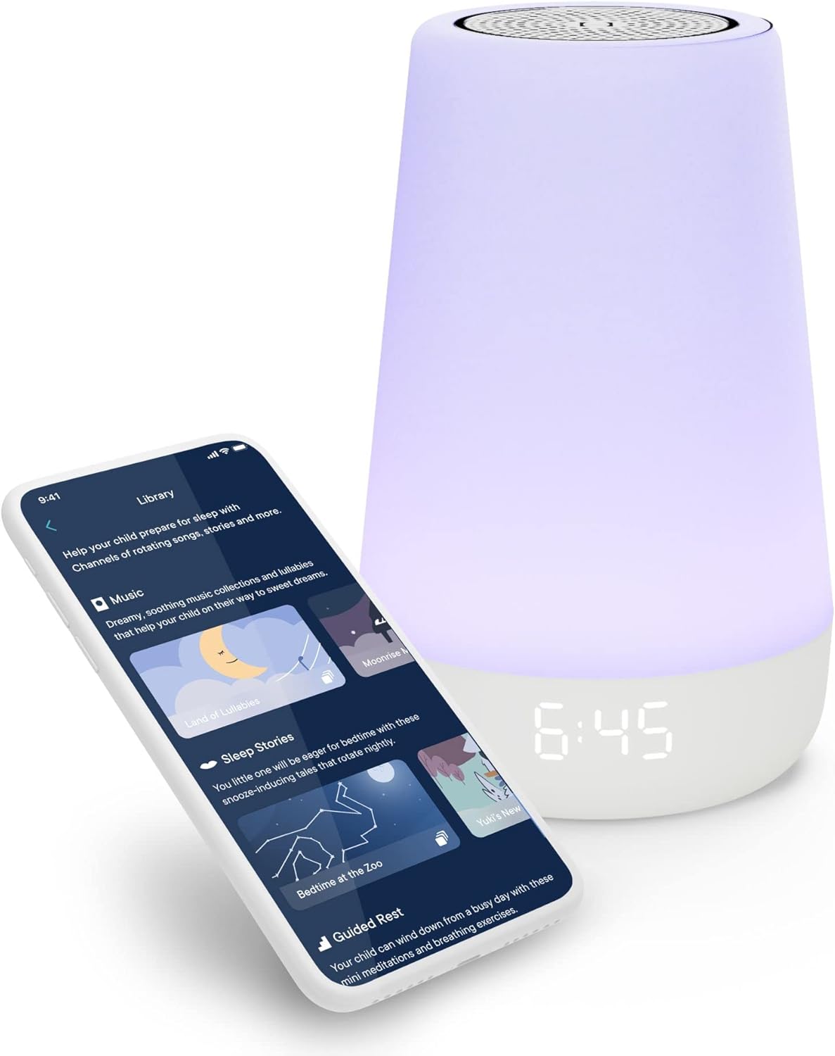 Hatch Rest Baby Sound Machine, Night Light | 2nd Gen | Sleep Trainer, Time-to-Rise Alarm Clock, White Noise Soother, Music & Stories for Nursery, Toddler & Kids Bedroom (Wi-Fi)
