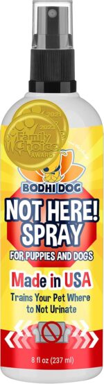 Bodhi Dog Not Here! Spray | Trains Your Pet Where Not to Urinate | Training Corrector for Puppies & Dogs | for Indoor & Outdoor Use | No More Marking | Made in The USA (8 Ounce)