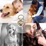 JOEZITON Pet Memorial Gifts (Opts) Passed Away Personalized Family Picture Frame or Keychain Jewelry Angel with Paws for Loss of Dogs or Cats.(K1) - Image 2