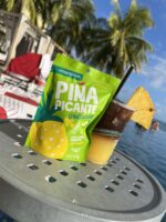 Crispy Green Pina Picante, Ginger Lime Dried Pineapple, Healthy Real Fruit Snacks, 1.76 Ounce, 12 Single Serve Bags - Image 3