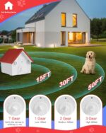 Anti Barking Device,Dog Training & Behavior Aids and Dog Bark Control Device of 50ft Range,Dog Barking Deterrent with 3 Levels,Outdoor Dog Barking Control Device with Waterproof Bark Box (Brick Red) - Image 2