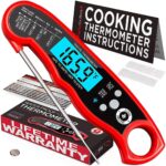 Alpha Grillers Instant Read Waterproof Digital Meat Thermometer for Cooking and Grilling