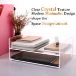 Paper Tray Organizer, Clear Acrylic Desk Organizers and Accessories, Office Supplies Organization, Stackable File Holder-Art Storage for School Classroom, Workspace Letter Tray-2 Pack/2 Tier - Image 2