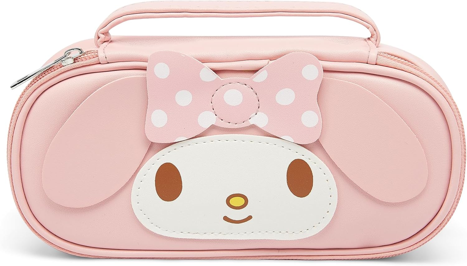 Rjivofa Cute Pencil Case for Girls, Pu Leather Pencil Box Pouch with Zipper (Cartoon Design), Large Capacity Stationery Storage Organizer for School Office Supplies