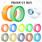 Outus 20 Roll 10 Colours Highlighter Tape Removable 1/2 Inch x 16.4 ft Per Roll Fluorescent Neon Tapes Tape Refills Highlighting Strips with Tape Dispensers for Teacher Student Reading Office Supplies - Image 3