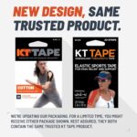 KT Tape, Original Cotton, Elastic Kinesiology Athletic Tape, 20 Count, 10 Precut Strips, Pink, 20 Precut Strips - Image 2