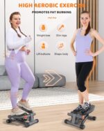 Niceday Steppers for Exercise, Stair Stepper with Resistance Bands, Mini Stepper with 300LBS Loading Capacity, Hydraulic Fitness Stepper with LCD Monitor - Image 2