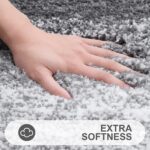 OLANLY Luxury Bathroom Rug Mat, Extra Soft and Absorbent Microfiber Bath Rugs, Non-Slip Plush Shaggy Bath Carpet, Machine Wash Dry, Bath Mats for Bathroom Floor, Tub and Shower, 24x16, Grey - Image 2