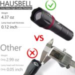 HAUSBELL LED Flashlight 2Pack High Lumens,Bright, Zoomable, Waterproof, Powerful, Emergency Tactical A100 LED Flashlights for Home and 5 Modes, Flashlight for Camping Gear?Hiking?Walking?2Pack? - Image 2