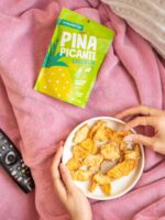 Crispy Green Pina Picante, Ginger Lime Dried Pineapple, Healthy Real Fruit Snacks, 1.76 Ounce, 12 Single Serve Bags - Image 2