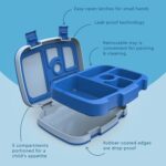 Bentgo Kids Bento-Style 5-Compartment Lunch Box - Ideal Portion Sizes for Ages 3 to 7 - Leak-Proof, Drop-Proof, Dishwasher Safe, BPA-Free, & Made with Food-Safe Materials (Blue) - Image 3