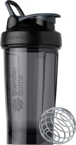 BlenderBottle Shaker Bottle Pro Series Perfect for Protein Shakes and Pre Workout, 24-Ounce, Black