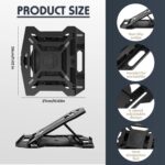 4 Pcs 11 x 10.6 Inches Laptop Stand Adjustable Lap Desk 8 Position Laptop Holder Ergonomic Lap Table Laptop Tray for Bed Car Train Plane Desk Sofa Writing Drawing Home Office Working Studying Supplies - Image 2