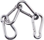 sprookber Stainless Steel Spring Snap Hook Carabiner - 304 Stainless Steel Clips, Set of 6 - Image 3