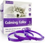 Calming Collar for Dogs 3 Packs, Dog Anxiety Relief, Pheromone Dog Calming Collar, Adjustable Relax Comfortable Collar Separation Design for All Small, Medium, and Large Dogs (Purple)