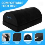 StepLively Foot Rest for Under Desk at Work, Comfortable Foot Stool with 2 Adjustable Heights, Footrest with Washable Cover, for Back & Hip Pain Relief, Suitable for Office, Home and Car (Black) - Image 2