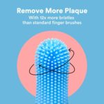 Jasper Dog Toothbrush - 360 DEGREE Dog Tooth Brushing Kit for Dog Teeth Cleaning - Dog Dental Care for Puppies, Cats & Small Pets - Ergonomic Dog Finger Toothbrush with Surround Bristles - Blue 2-Pack - Image 2