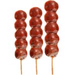 HelenOu666 Chinese Traditional Old Beijing Specialty Peking Hawthorn Ball Preserved Fruit Snack Bing Tang Hu Lu ???????? (12pcs) - Image 2