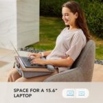 HUANUO Lap Laptop Desk - Portable Lap Desk with Pillow Cushion, Fits up to 15.6 inch Laptop, with Anti-Slip Strip & Storage Function for Home Office Students Use as Computer Laptop Stand, Book Tablet - Image 2