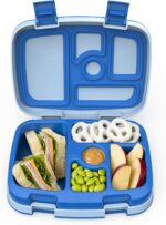 Bentgo Kids Bento-Style 5-Compartment Lunch Box - Ideal Portion Sizes for Ages 3 to 7 - Leak-Proof, Drop-Proof, Dishwasher Safe, BPA-Free, & Made with Food-Safe Materials (Blue)