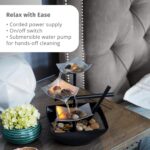 Homedics Tabletop Water Fountain, Home Decor Soothing Sound Machine with Automatic Pump, Deep Basin and Natural River Rocks. Indoor Zen Relaxation for Office, Living Room, or Bedroom Decor. 8.25 Tall - Image 3