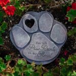 iHeartDogs Pet Memorial Garden Stone - 'You Left Paw Prints On My Heart' - Dog or Cat Bereavement Loss Gift - Image 2