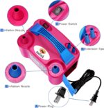 NuLink Electric Portable Dual Nozzle Balloon Blower Pump Inflation for Decoration, Party [110V~120V, 600W, Rose Red] - Image 2
