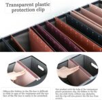 Oterri File Storage Organizer Box,Filing Box,Portable File Box with Lid,Fit for Letter/Legal File Folder Storage, Easy Slide Durable Hanging File Box for Office/Decor/Home,1 Pack,Black-Box only - Image 2