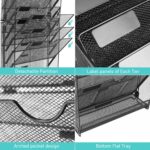 GALASALA Wall File Organizer, 10 Pockets Mesh Hanging File Organizer, Wall Mount File Holder With Hooks, Wall Organizer Magazine Rack for Office Supplies, Black - Image 3